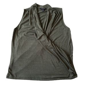 41 Hawthorn Olive Green Sleeveless Top Size 2X